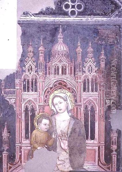 Madonna and Child Oil Painting - Giovanni Badile