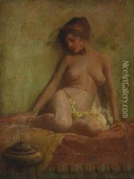 A Daughter Of The Orient Oil Painting - Frederick John Mulhaupt