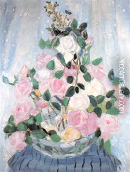 Roses Oil Painting - Jacqueline Marval