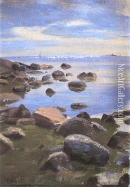 Strandstenar Oil Painting - Torsten Wasastjerna