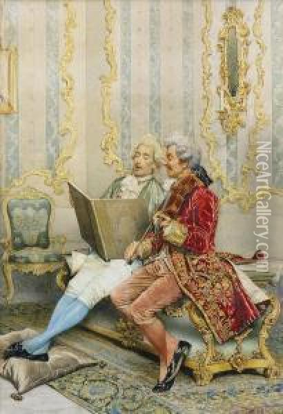 The Duet Oil Painting - Guiseppe Signorini