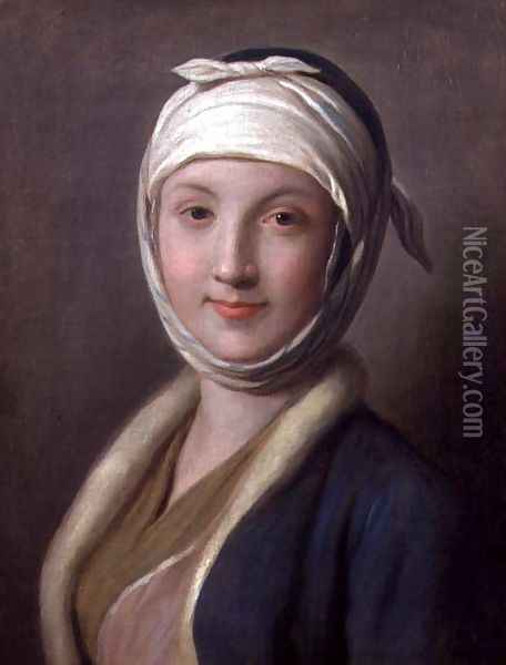 Russian Girl, after 1756 Oil Painting - Pietro Antonio Rotari