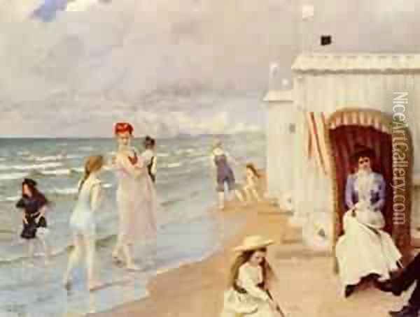 A Day At The Beach Oil Painting - T. Paul Fisher