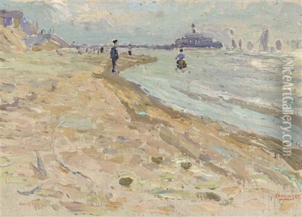 Scheveningen - Strand Oil Painting - Wassily Kandinsky