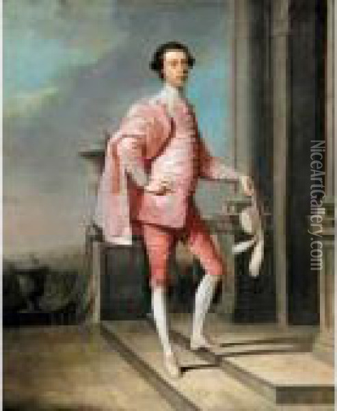 Portrait Of James Brydges, 3rd Duke Of Chandos And Marquess Of Carnarvon (1731-1789) Oil Painting - Arthur Devis