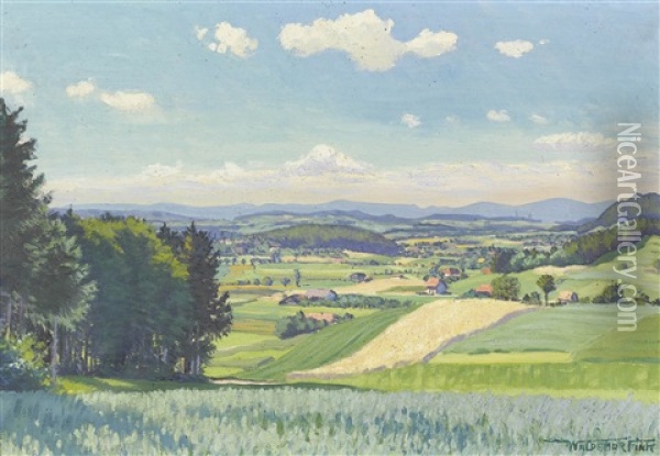 Sommertag Oil Painting - Waldemar Theophil Fink