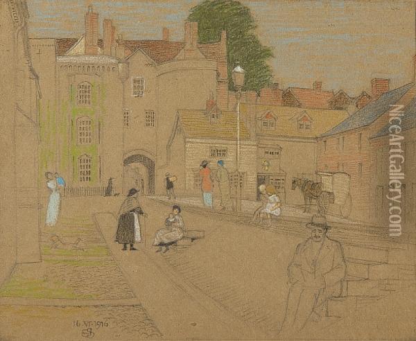 Ludlow Oil Painting - Joseph Edward Southall