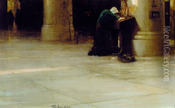 A Sorrow Oil Painting - Franck Spenlove-Spenlove