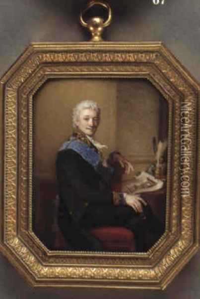 Count Alexander Sergeievich Stroganov Oil Painting - Dimitrij Ivanovich Evreinov