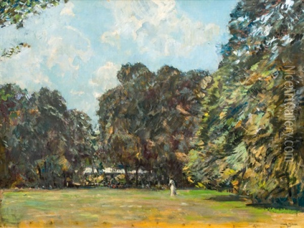 Berlin, Tiergarten Oil Painting - Ulrich Huebner