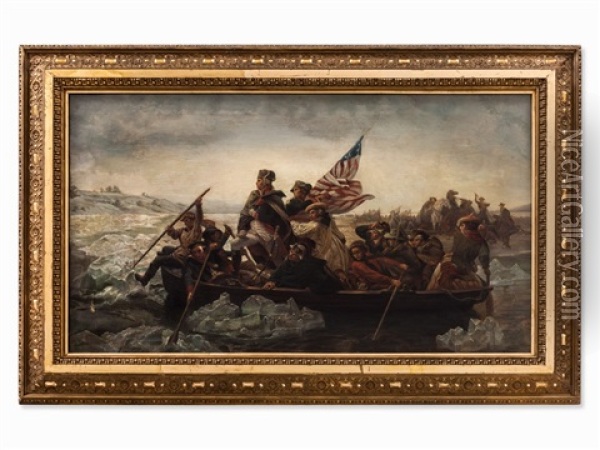 Washington Crossing The Delaware Oil Painting - Emanuel Leutze