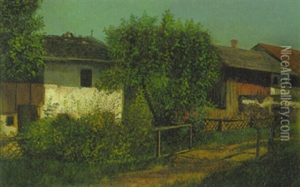 Bauernhauser In Tutzing Oil Painting - Franz Quaglio