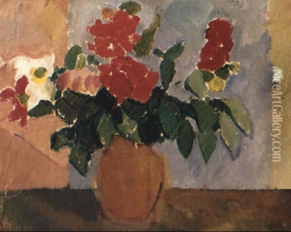 Blomma I Kruka Oil Painting - Karl Isakson