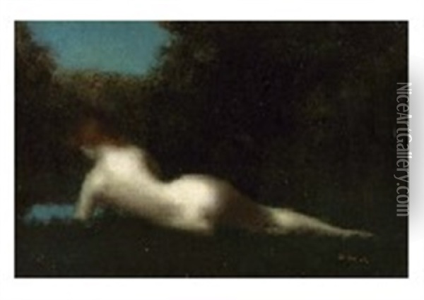 Nu Oil Painting - Jean Jacques Henner