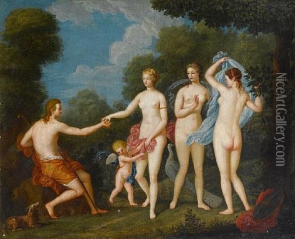 The Judgment Of Paris Oil Painting - Philippe-Jacques van Bree