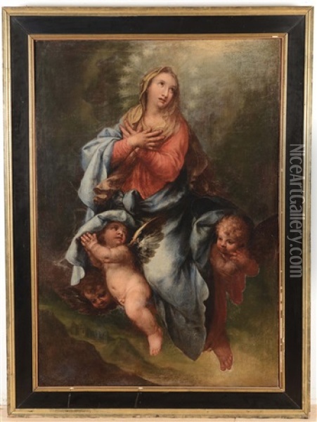 Madonna In Gloria Con Angeli Oil Painting - Andrea Celesti