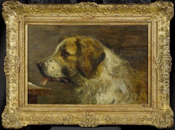 Bernadinerhund Oil Painting - Paul Friedrich Meyerheim