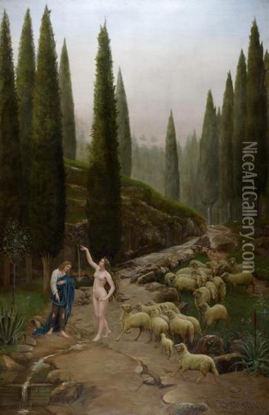 Alegoria Oil Painting - Leopoldo Battistini