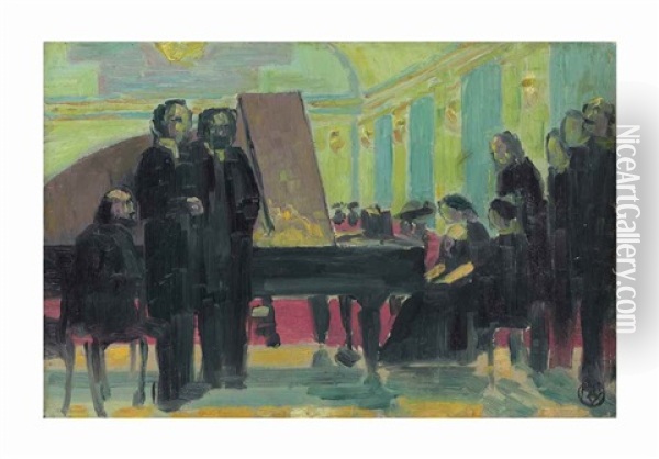 Une Reunion Musicale Oil Painting - Maurice Denis