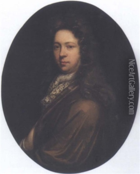 Portrait Of John Dobson Oil Painting - John Riley