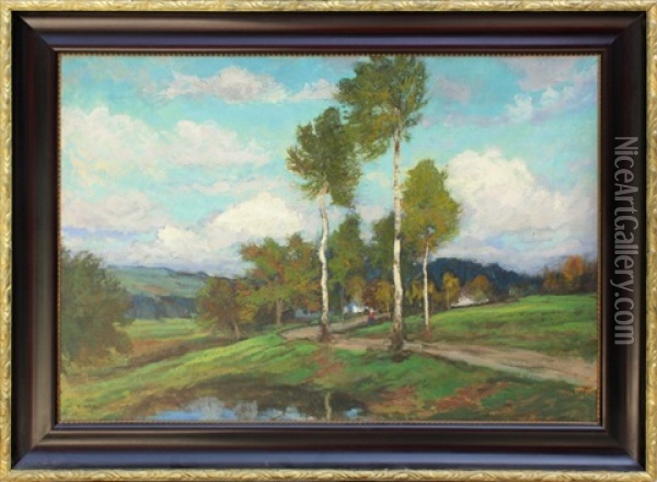 Krajina S Brizami Oil Painting - Gustav Macoun
