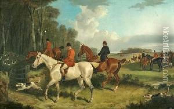 Fox Hunt Oil Painting - Charles Waller Shayer