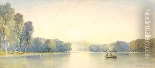 The Twickenham Ferry Oil Painting - William Callow