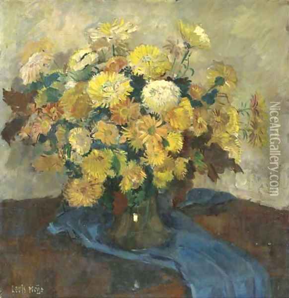 A still life with flowers Oil Painting - Louis Meijs