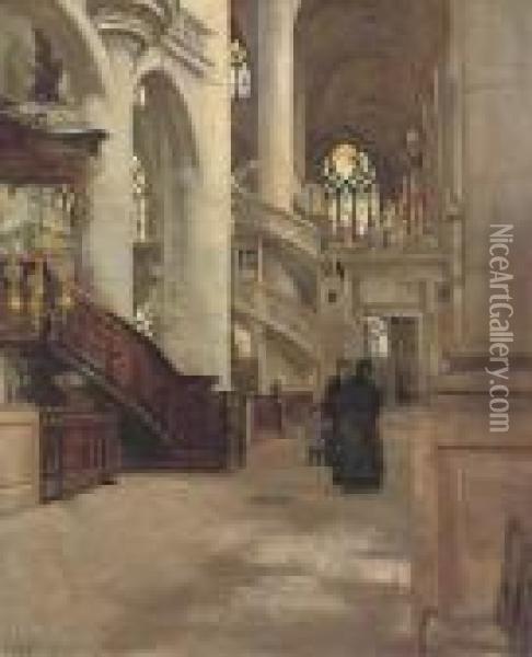 St. Genevieve, Paris Oil Painting - Anna Peters