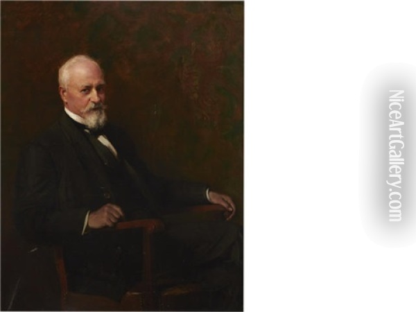 Portrait Of A Seated Gentleman Oil Painting - Ignaz Marcel Gaugengigl