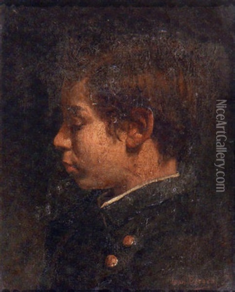 Portrait Of Eugene Labat, The Artist's Nephew Oil Painting - Jean Beraud