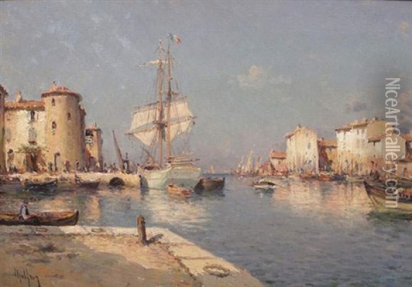 Les Martigues Oil Painting - Henri Malfroy-Savigny