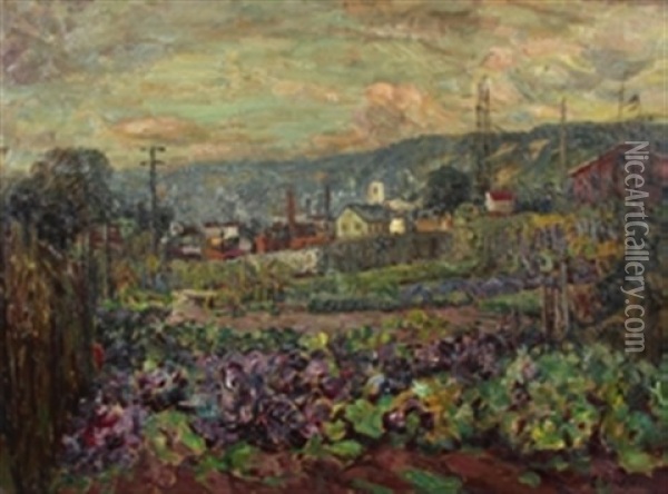 Vorstadt-krautgarten In Ditzingen Oil Painting - Erwin Starker