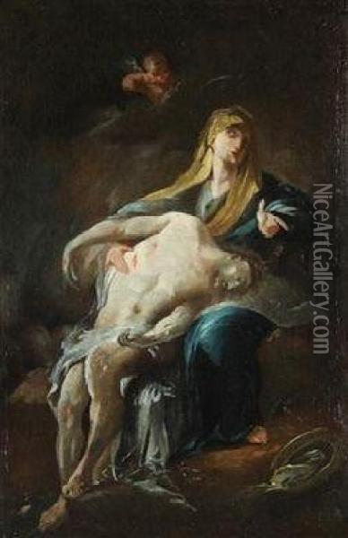 A Pieta Oil Painting - Liska Jan Krystof