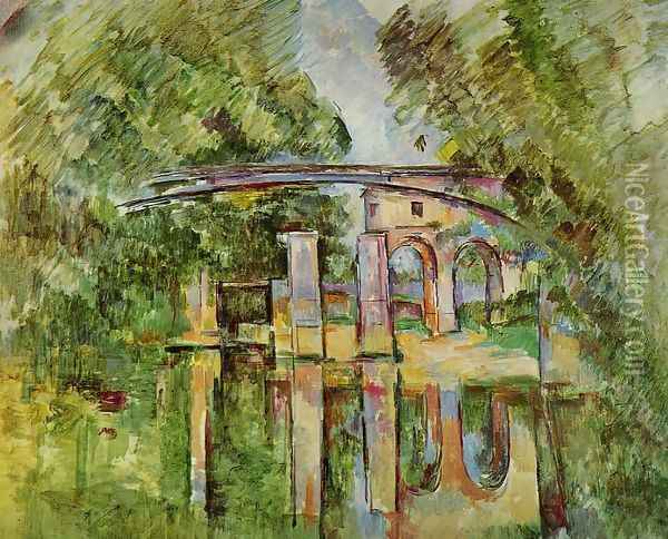 Aqueduct And Lock Oil Painting - Paul Cezanne