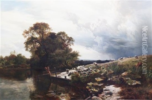 A View Of The Thames Near Henley Oil Painting - Sidney Richard Percy