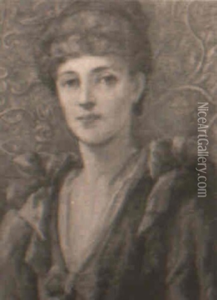 Portrait Of A Woman Oil Painting - Albert Joseph Moore