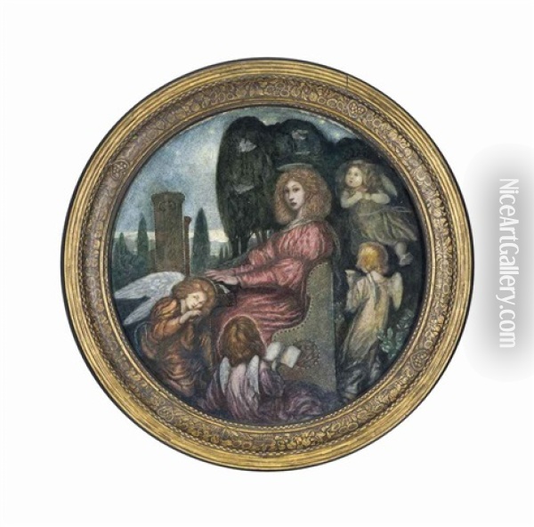St. Cecilia Oil Painting - Reginald F. Hallward