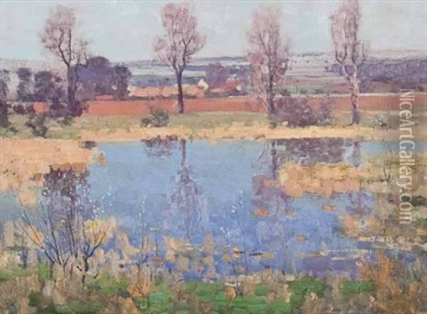 Autumn Morning Oil Painting - George Houston