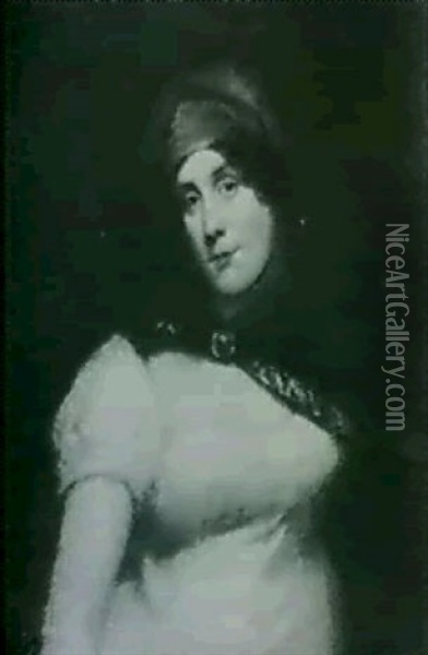 Portrait Of A Woman Oil Painting - Sir John Hoppner
