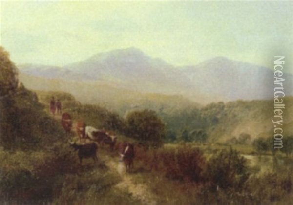 Returning From The Hills Oil Painting - George Shalders