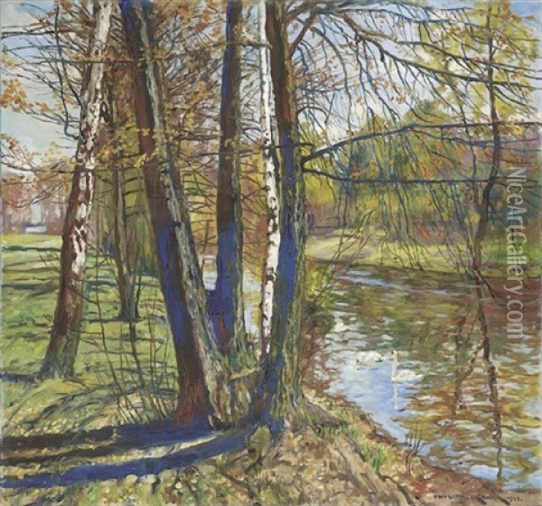 Am Hasengraben (potsdam) Oil Painting - Philipp Franck