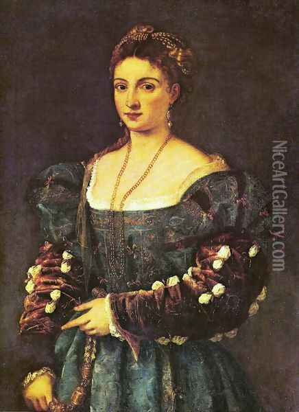 The beauty Oil Painting - Tiziano Vecellio (Titian)