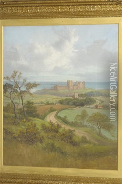 Bamburgh Castle Oil Painting - Frank Thomas Carter