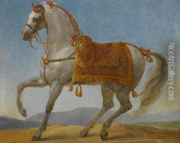Bonaparte's Arab Stallion, Marengo Oil Painting - Antoine Jean (Baron Gros) Gros
