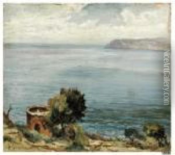 Marina Ligure (alassio) Oil Painting - Francesco Mennyey