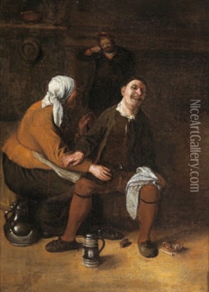 Die Taschendiebin Oil Painting - Abraham Diepraam