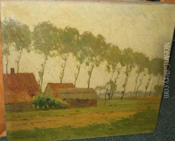 Environs Of Bruges Oil Painting - Charles Warren Eaton