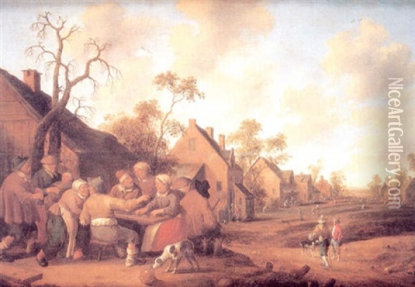 Escena De Aldea Oil Painting - Cornelis Droochsloot