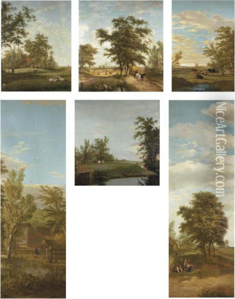 Les Foins Oil Painting - Allert Jacobsz. Van Der Poort